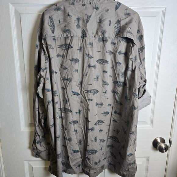 Croft & Barrow‎ Shirt Men's 2XL Gray Quick Dry Outdoor Vented - Picture 6 of 8
